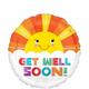 Premium Smiling Sun Get Well Soon Foil Balloon Bouquet with Balloon Weight, 13pc